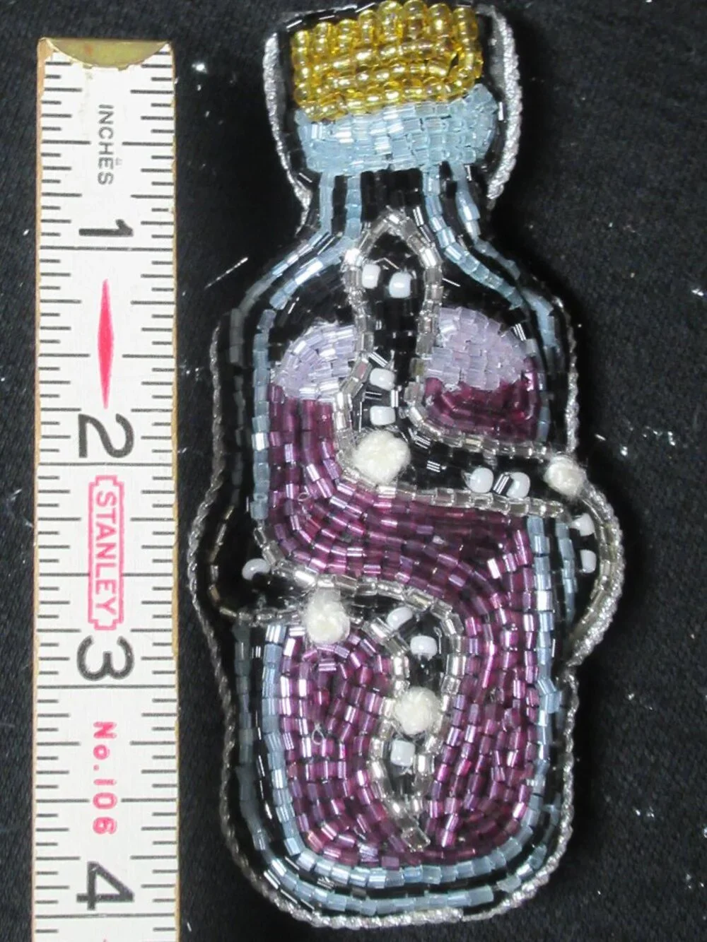 Halloween Beaded Potion Bottle Ornament